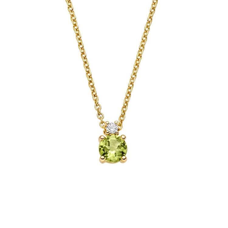 Anhänger mit Kette mit 1 Peridot
