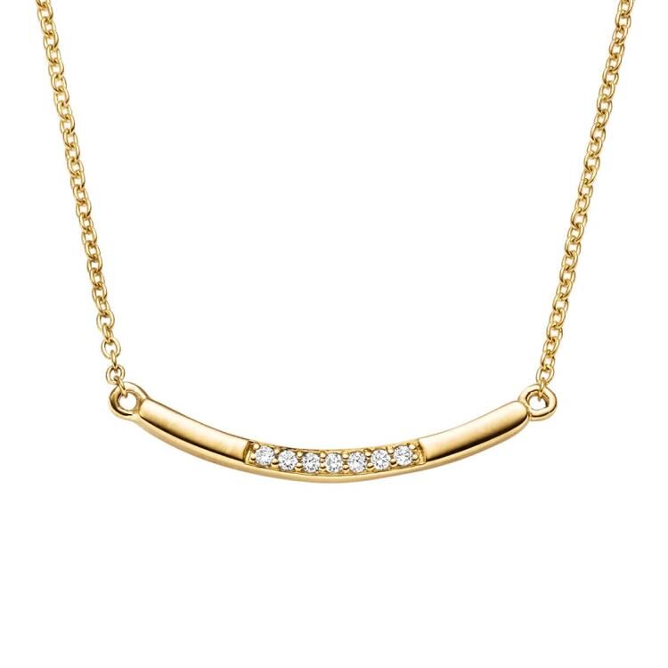 Collier mit 7 Brillanten zus. 0,049ct. 420mm