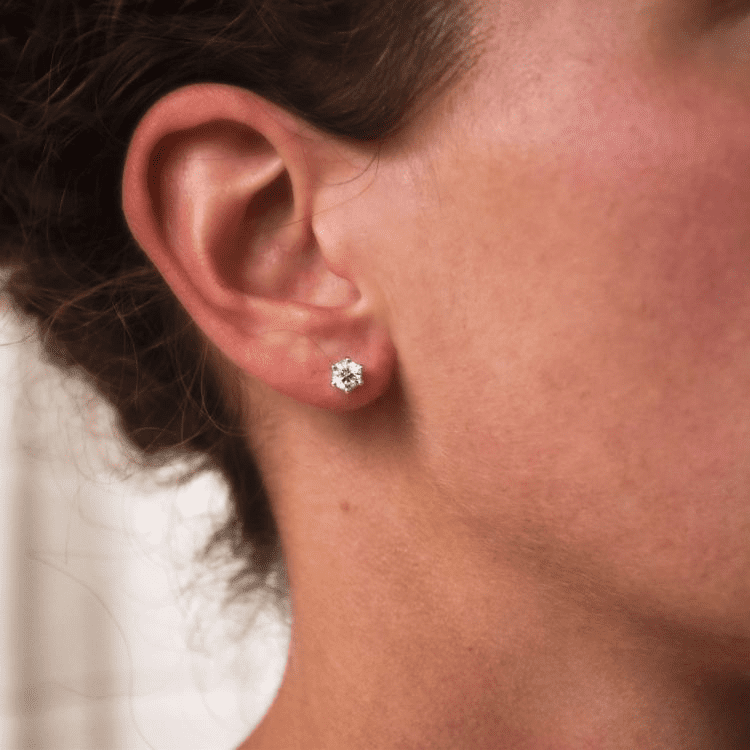 Ohrstecker mit 2 Zirkonia – Bild 4