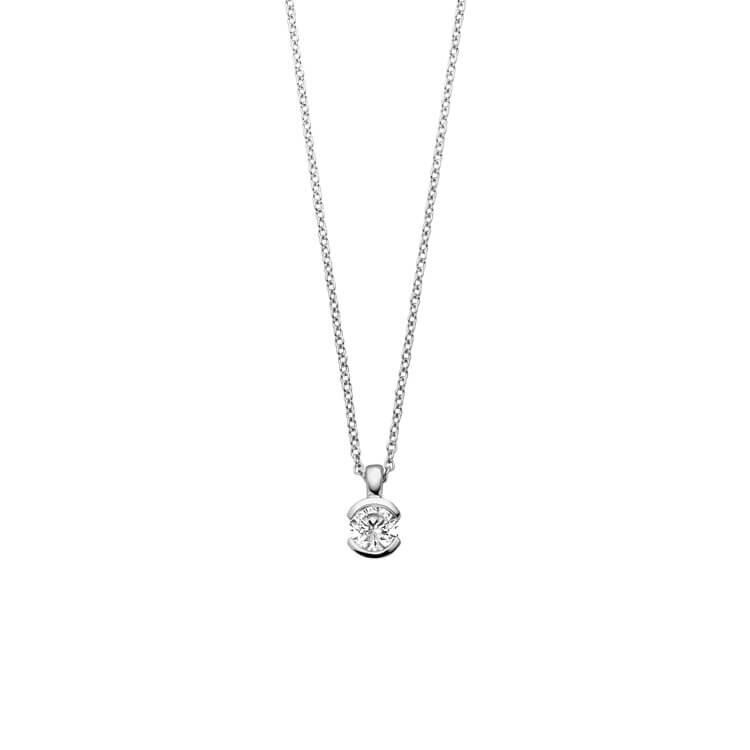 Anhänger mit Kette mit 1 Zirkonia