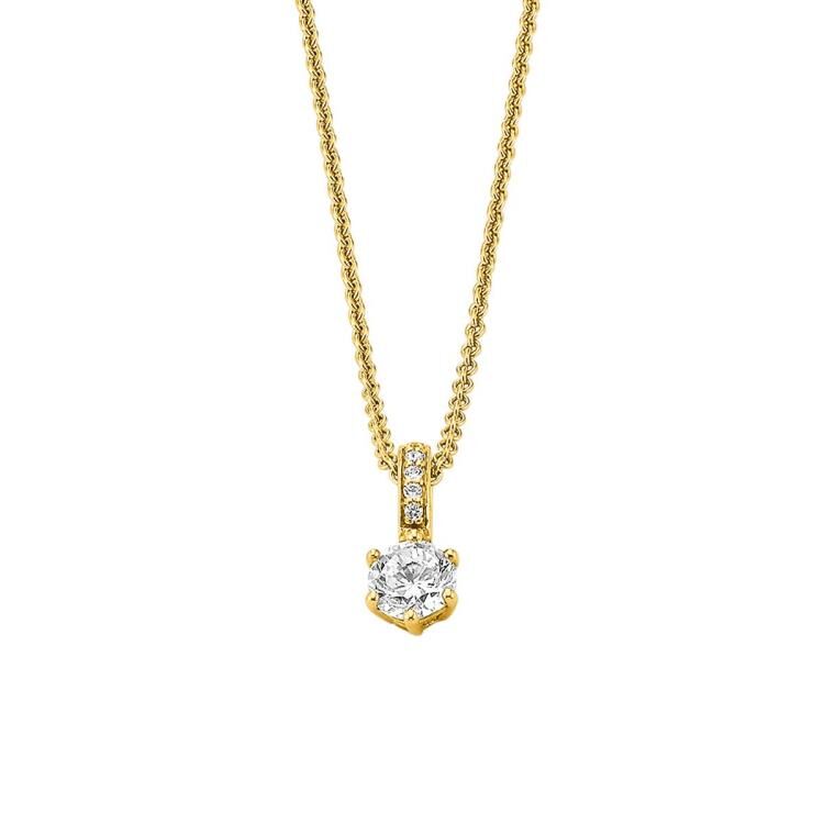 Anhänger mit Kette mit 6 Zirkonia