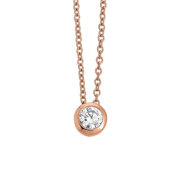 Collier mit 1 Zirkonia 430mm