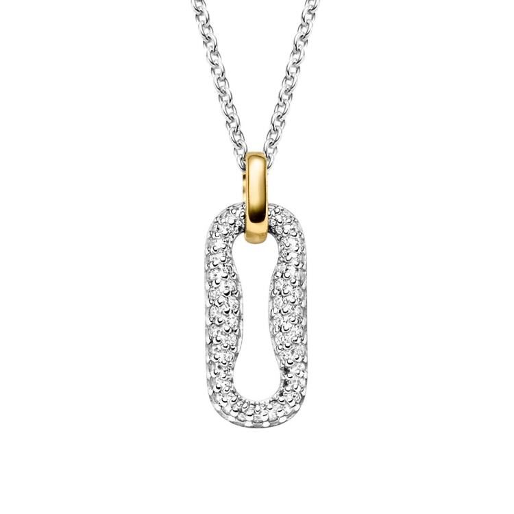 Anhänger mit Kette mit 61 Zirkonia