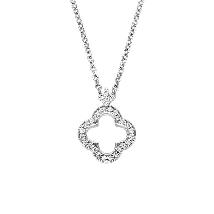 Anhänger mit Kette mit 25 Zirkonia
