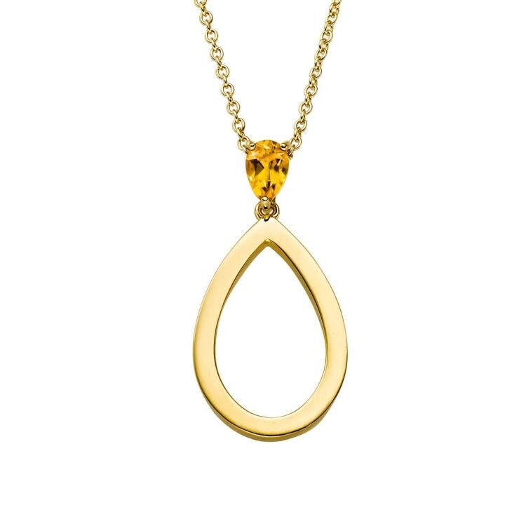 Anhänger mit Kette mit 1 Citrin