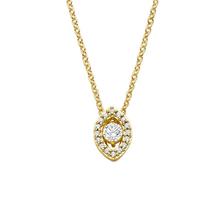 Anhänger mit Kette mit 17 Zirkonia