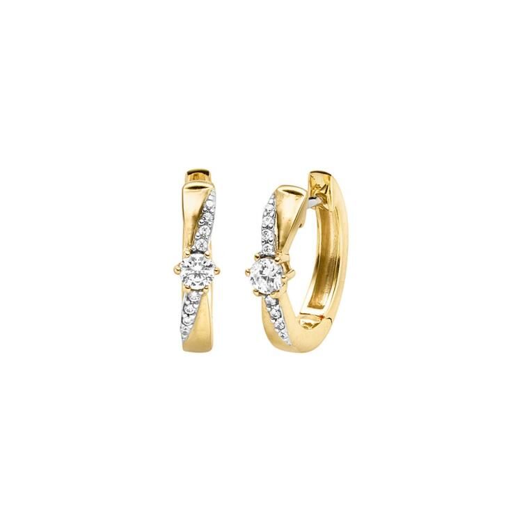 Ohrschmuck mit 18 Zirkonia