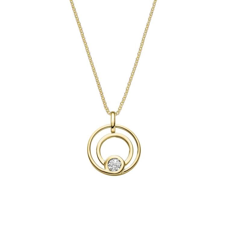 Anhänger mit 3 Brillanten zus. 0,06ct.