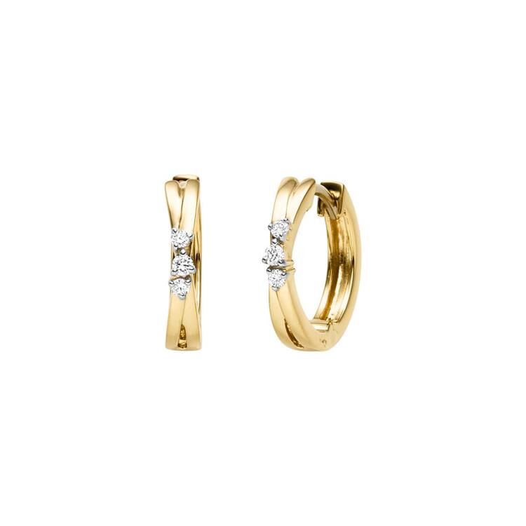 Ohrschmuck mit 6 Brillanten zus. 0,08ct.
