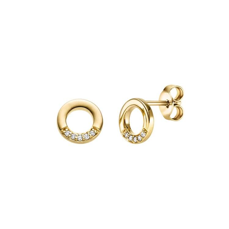 Ohrstecker mit 10 Diamanten zus. 0,05ct.