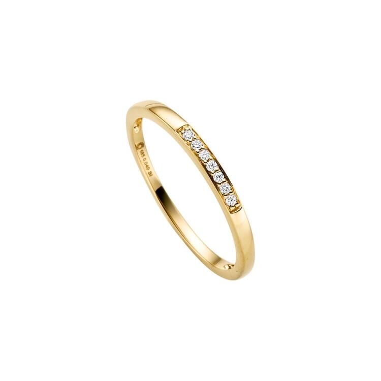 Damenring mit 7 Brillanten zus. 0,049ct.