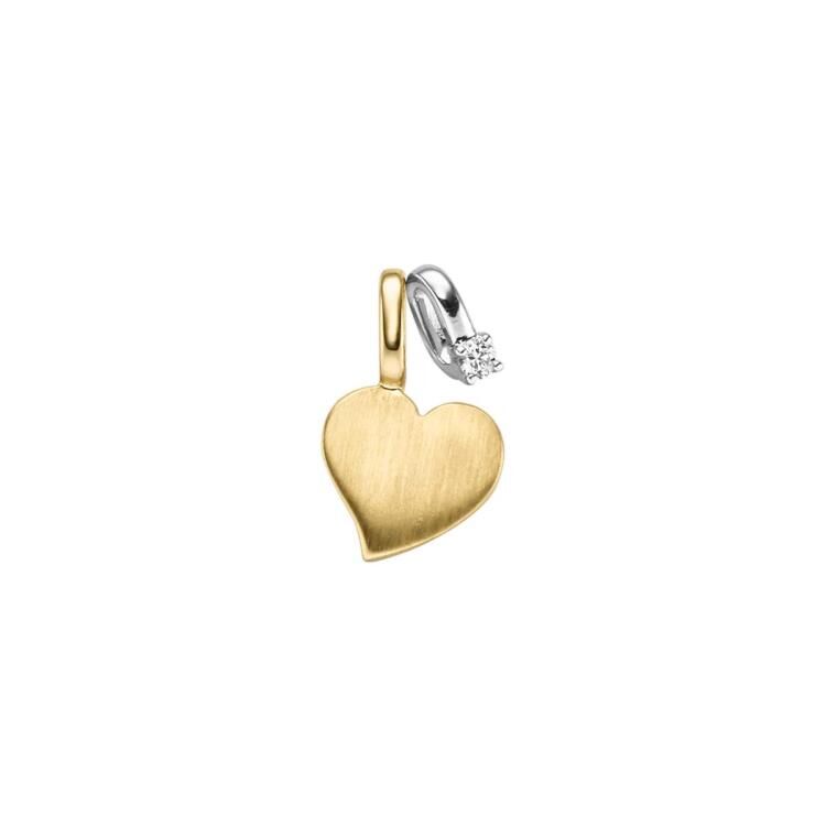 Anhänger 'Herz' mit 1 Brillant zus. 0,03ct.