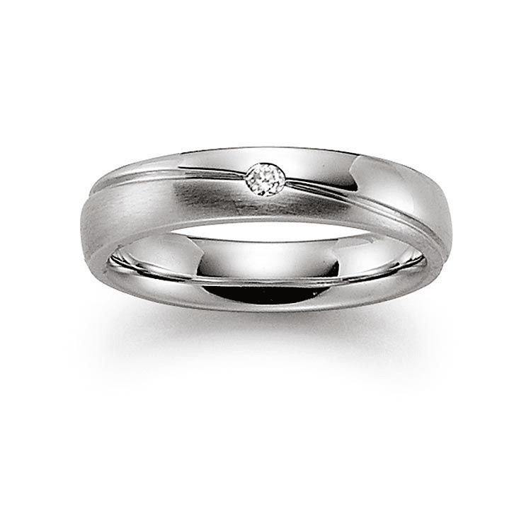 Damenring mit 1 Brillant zus. 0,05ct.
