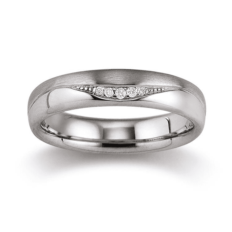 Damenring mit 5 Brillanten zus. 0,035ct.