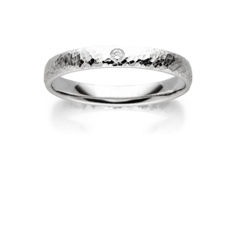 Damenring mit 1 Brillant zus. 0,02ct.