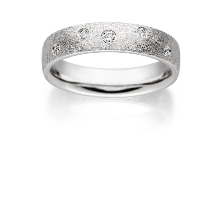 Damenring mit 6 Brillanten zus. 0,07ct.