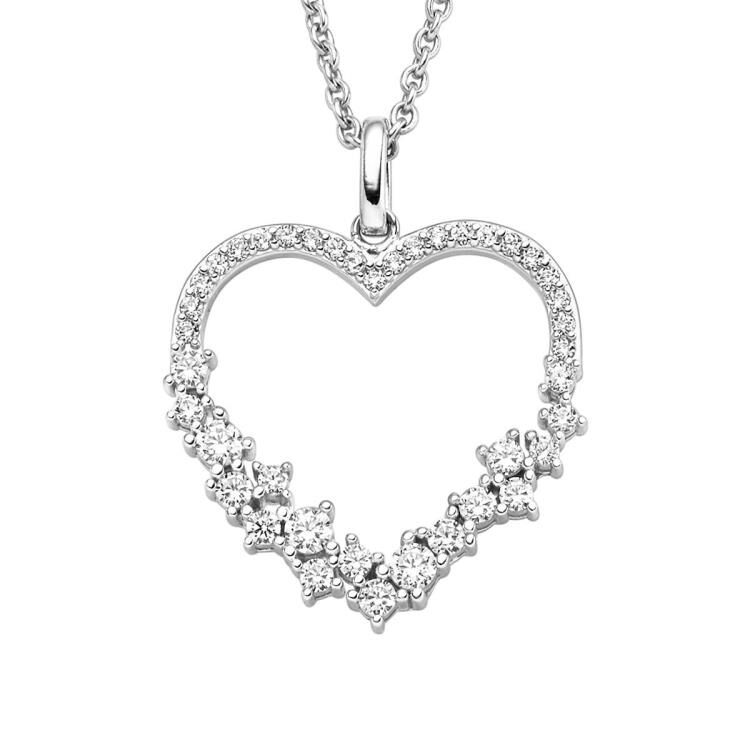 Anhänger mit Kette mit 42 Zirkonia