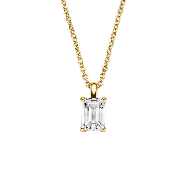 Anhänger mit Kette mit 1 Zirkonia