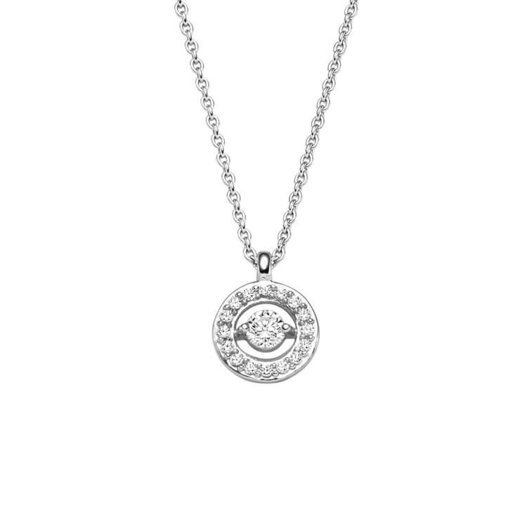 Collier mit 17 Zirkonia