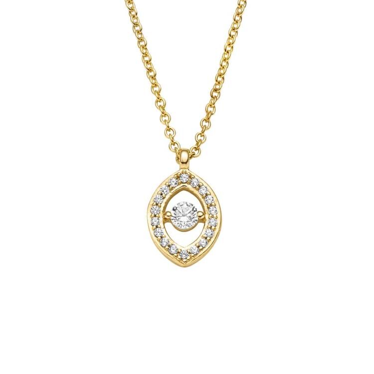 Collier mit 19 Zirkonia
