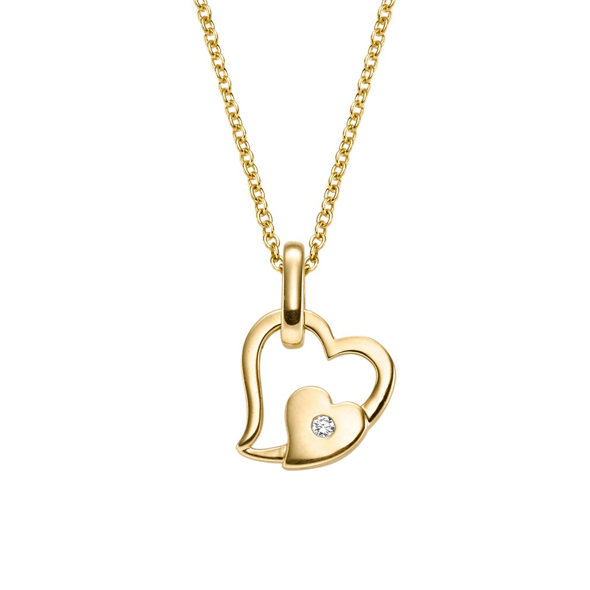 Anhänger mit 1 Brillant zus. 0,02ct.