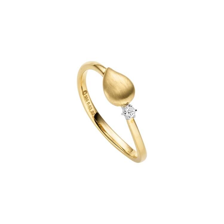 Damenring mit 1 Brillant zus. 0,03ct.